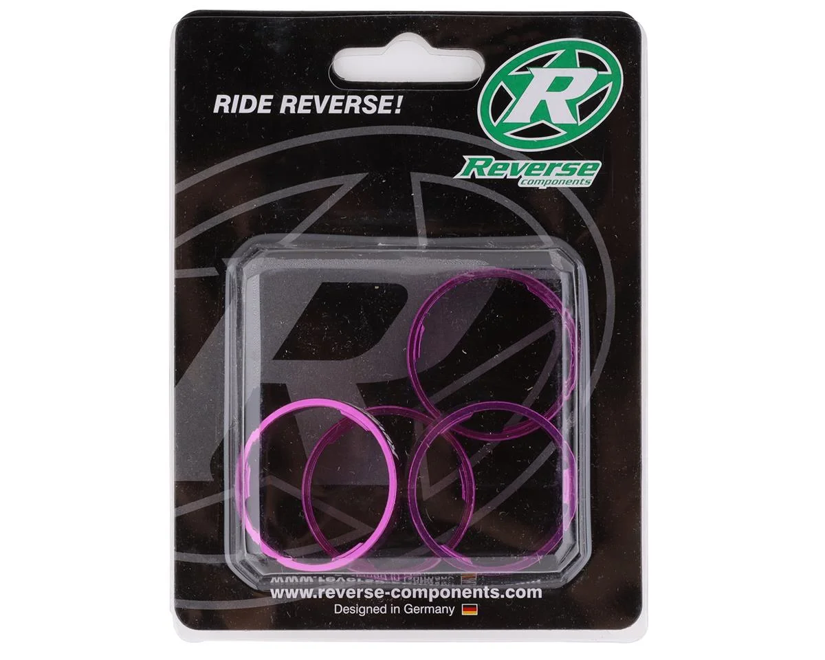 Reverse Components Ultralight Headset Spacer Set  (Purple) (4) - view 2